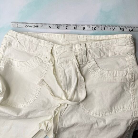 Style & Co. White Cargo Capri Pants (4P) Drawstring Waist Embellished Detail - Picture 8 of 8